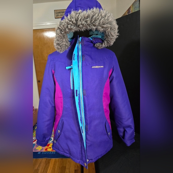 ZeroXposur Girls Size 16 XL Heavyweight Faux Fur Hooded 2 in 1 Jacket / Coat EUC - Picture 7 of 16